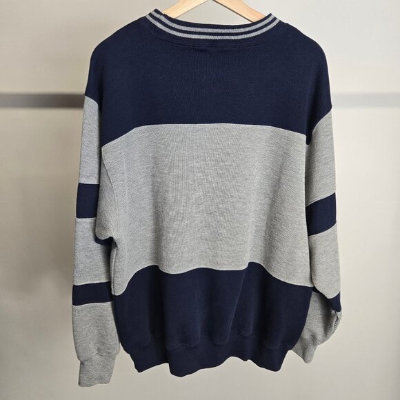 Vintage Royal Caribbean International Men's Sweater Stripe Blue/Grey - Size XL - Picture 2 of 6